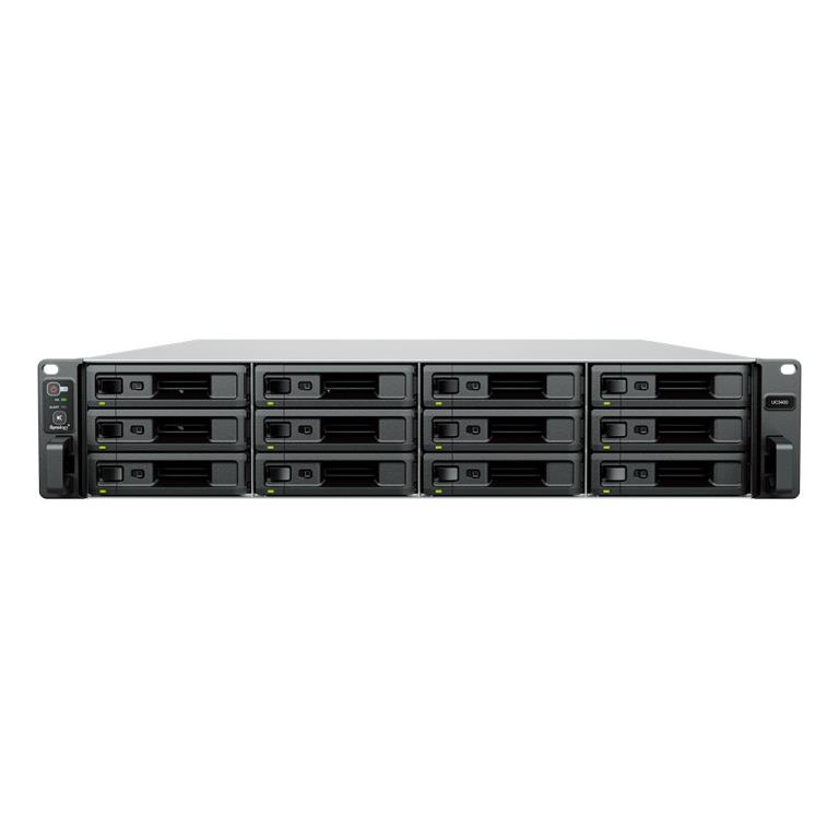 NAS assemblato Synology SA3400D 144TB (12x12TB) con HDD Synology HAT Entreprise